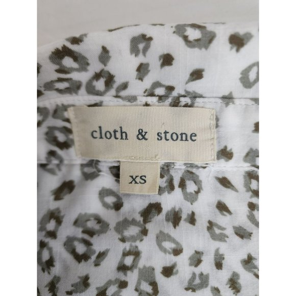 Cloth & Stone By Anthropologie Women's Leopard Print Long Sleeve Shirt Size XS - Picture 8 of 14